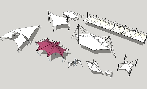 Modern Tensioned Membrane 3d model