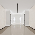 Modern toilet aisle 3d model