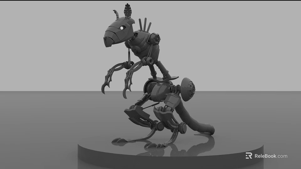 Electric Toy Mechanical Dinosaur With Movable Joints And Robotic Design 3d model 