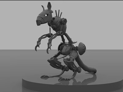 Electric Toy Mechanical Dinosaur With Movable Joints And Robotic Design 3d model