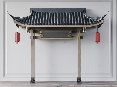 New Chinese style eaves roof door head model