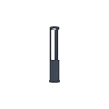 Sleek Black Outdoor Light With Vertical LED Tubes For Garden Decoration