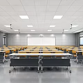 modern classroom 3d model