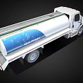 White Fuel Tanker Truck With Alan Power Logo For Energy Transportation