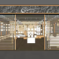 Modern Shopping Mall Store Interior Design With Wooden Display Racks And Exhibition Tables