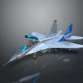 Silver Military Fighter Jet With Blue Tail Transparent Cockpit And Star Emblem