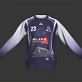 Purple and White Sweatshirt With 23 Number Vibrant Graphic Design