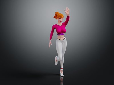 Modern Game Role Woman Female Beauty Female Youth 3d model