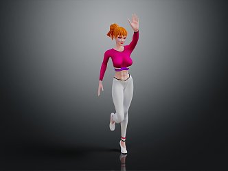 Modern Game Role Woman Female Beauty Female Youth 3d model