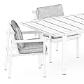 Wooden Dining Table With Comfortable Chairs And Modern Backrest Design For Home Interior