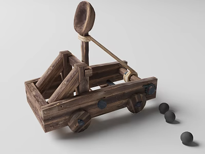 Modern Siege Car Ancient Siege Car Catapult 3d model