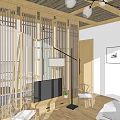 Hotel Guest Room with Comfortable Bed Large Windows Scenic Balcony Wooden Accents and Relaxing Chair