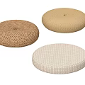 Round Woven Cushions in Brown Beige and Light Beige Colors for Home Use