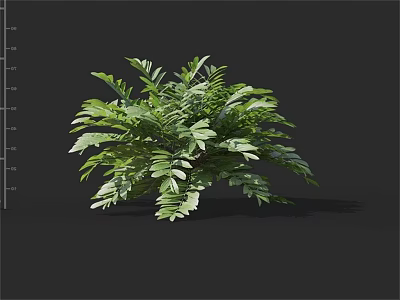 Vibrant Green Lush Shrub With Fresh Healthy Leaves And Dense Foliage 3d model
