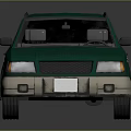 Green And Beige Two Tone SUV With Classic Design And Shiny Wheels