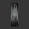 Trendy Multi Layered Black Metal Fashion Ring With Textured Surface And Sparkling Gemstone