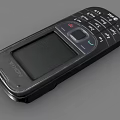 Nokia Black Feature Mobile Phone With Physical Keypad And Screen Design 3d model