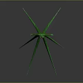 Game And Movie Character Green Alien Creature With Multiple Long Slender Appendages Design