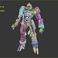 Modern Robot Mech Warrior Machine Battlearm Mechanical Battlearm Machine Warrior 3d model