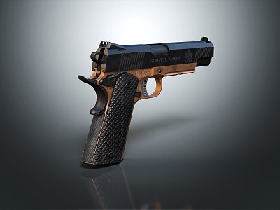 modern pistol science fiction pistol 3d model