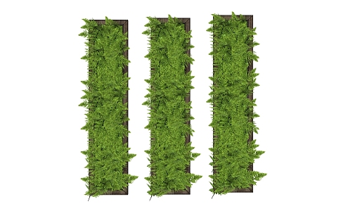 Decorative plant wall combination 3d model