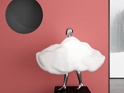 Modern sculpture figure sculpture ornaments 3d model