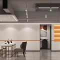 Modern Beauty Hair Salon Interior With Styling Chairs Mirrors And Decorative Lighting
