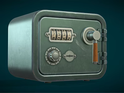 Commercial Safe With Combination Lock Metal Knob And Secure Handle For Business Storage 3d model