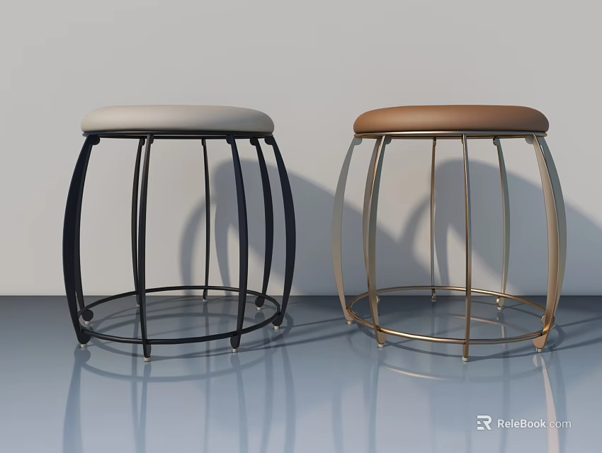 Modern Flush Door Design With Black Gold Frames White Brown Panels 3d model