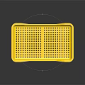 Yellow Plastic Storage Basket With Handles Ventilated Design For Home Organization