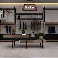Modern Clothing Store Interior With Mannequins Clothing Racks And Green Plants