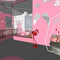 Pink Beauty Hair Salon Interior With Nail Art Eyelash Services And Styling Space