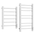 White Electric Towel Racks With Multiple Bars For Bathroom Use
