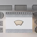 Traditional Decorative Lattice Windows With Various Shapes And Intricate Patterns Design 3d model