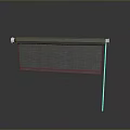 Dark Gray Roller Gate With Woven Fabric And Modern Metal Frame Design