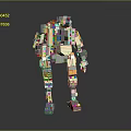 Mech Warrior Mech Soldier Machine Battlearm Mechanical Battlearm Machine Fighter Robot 3d model