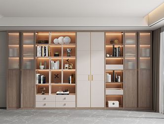 Modern bookcase 3d model