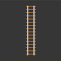 Railway Track Architectural Structure Featuring Steel Rails Wooden Sleepers And Fastening Components
