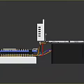 Computer Hardware Components Blue Circuit Board With Pins And Black Module White Heatsink