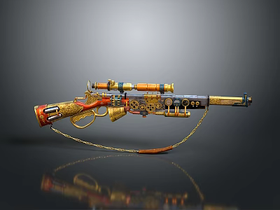 Sniper rifle sight sniper rifle sci-fi sniper rifle semi-automatic rifle combat rifle 3d model