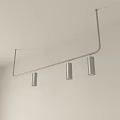 Modern Minimalist Chandelier With Metal Frame And Three Cylindrical Lights Ceiling Hanging Design