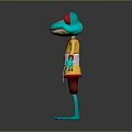 Animated Frog Character With Red Large Eyes Blue Body Yellow Top And Red Shorts