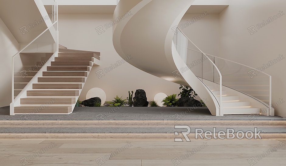 modern staircase revolving staircase model