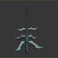 Flying Dragon Like Creature With Green And Black Wings And Scaly Body In Flight