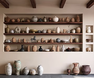 Quiet Pottery Pot Ornaments 3d model