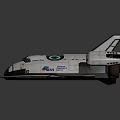 Detailed Space Shuttle Model With NASA Logo And White Exterior Design