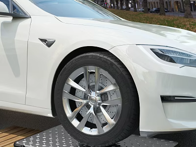 Modern White Car Showcasing Sleek Exterior Design Alloy Wheel Rims And Stylish Look 3d model