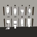 Modern Various White Ceramic Urinals With Different Designs In Bathroom Sanitary Fixtures