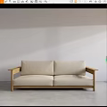 Modern double sofa 3d model