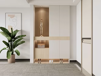 Modern Shoe Cabinet Entrance Shoe Cabinet 3d model